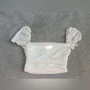 Princess Polly Cream Off-Shoulder Blouse